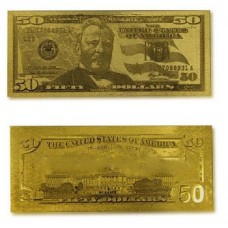 Золотая Банкнота 50$